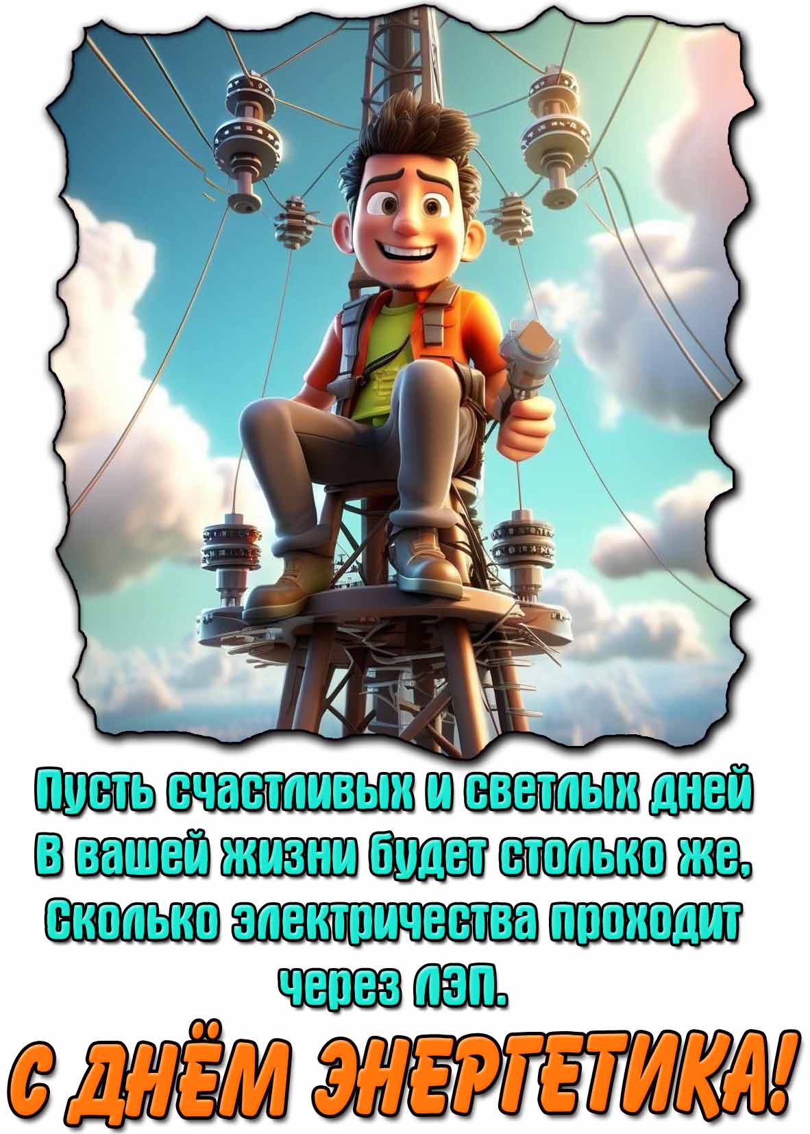 Картинка - поздравление ко дню энергетика