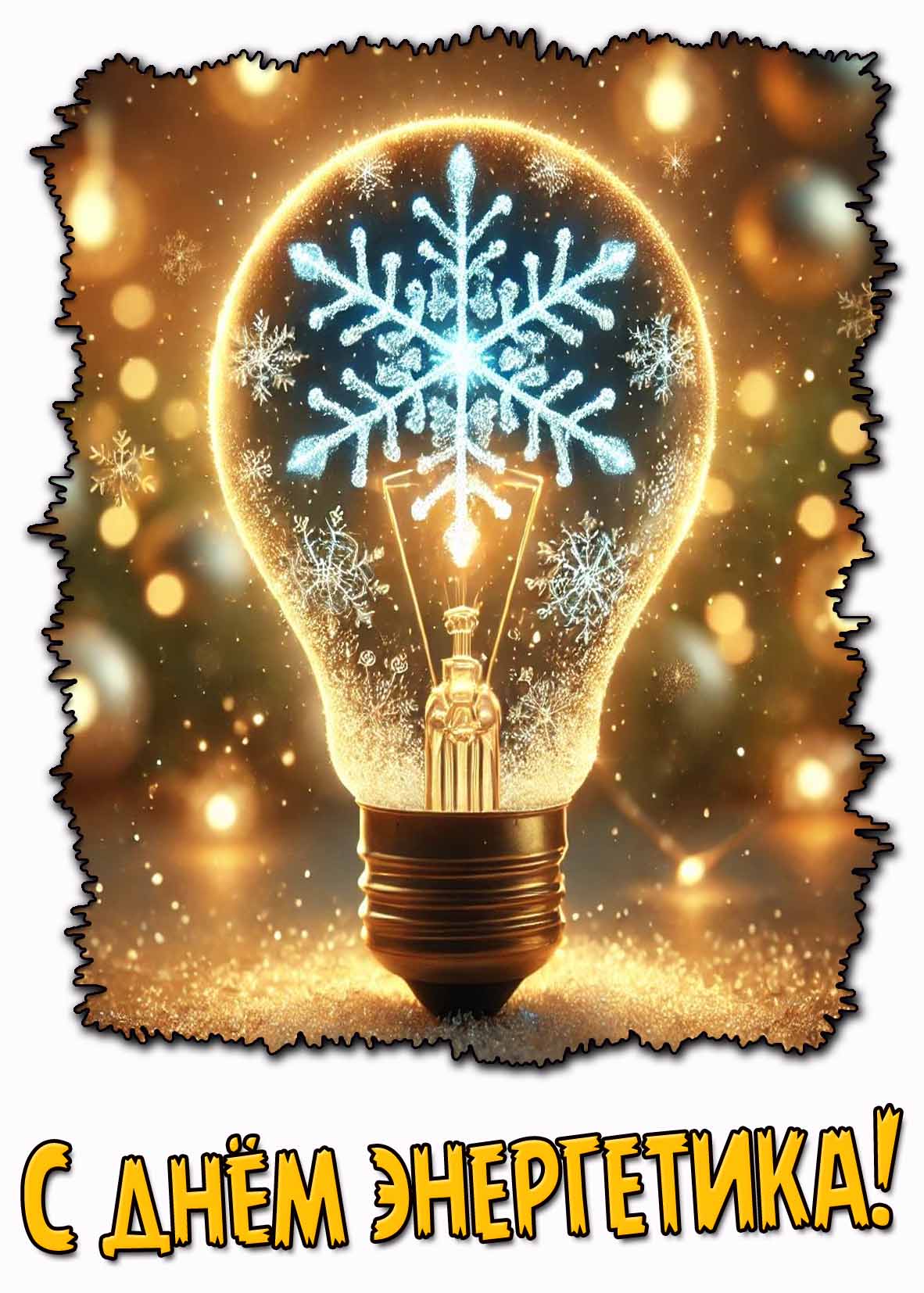 Прикольная открытка ко дню энергетика