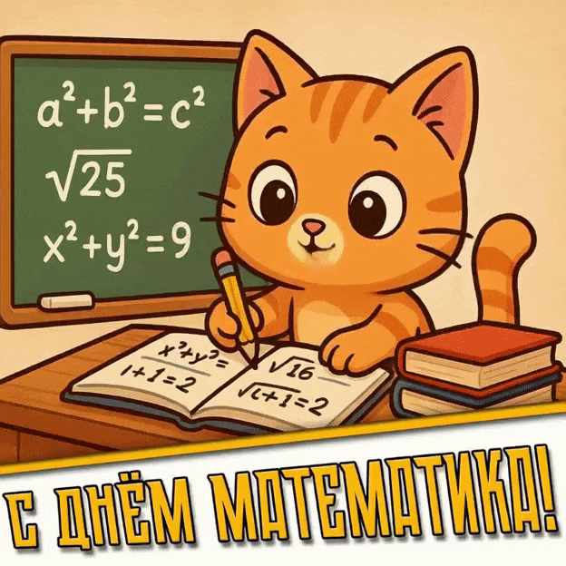 Прикольная гиф картинка с днём математика