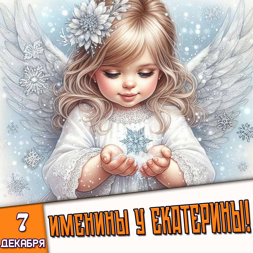 Открытка 7 декабря - именины у Екатерины!
