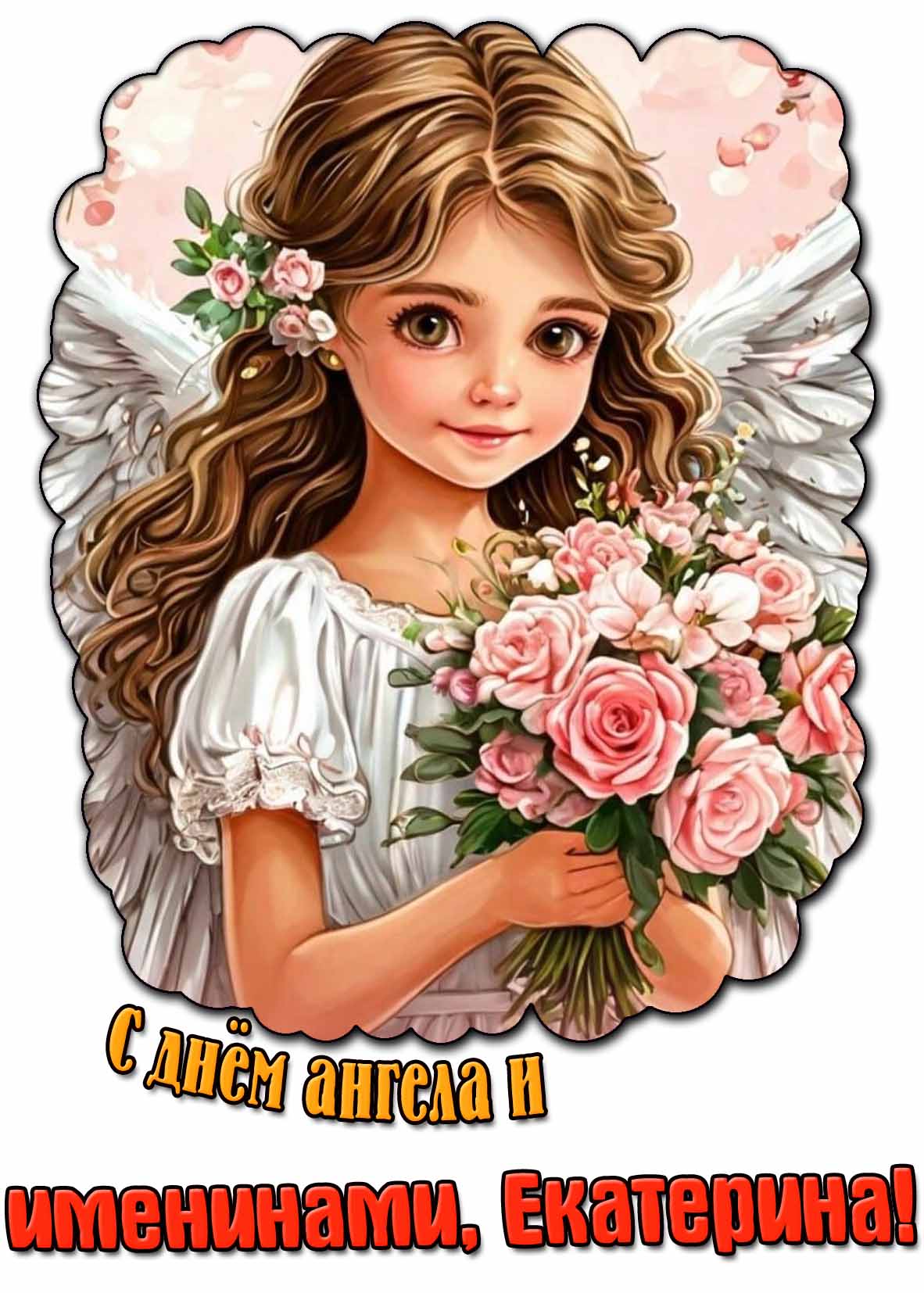Картинка с днём ангела и именинами, Екатерина!
