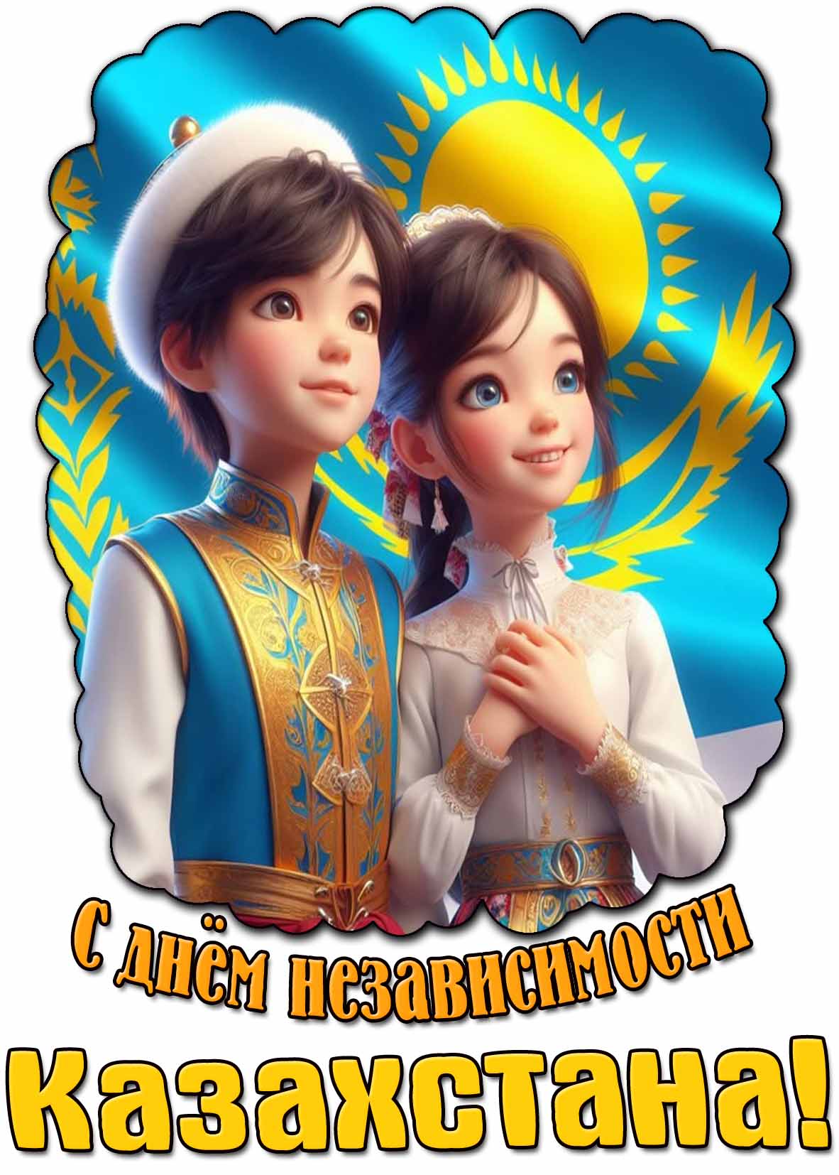 Открытка с днём независимости Казахстана