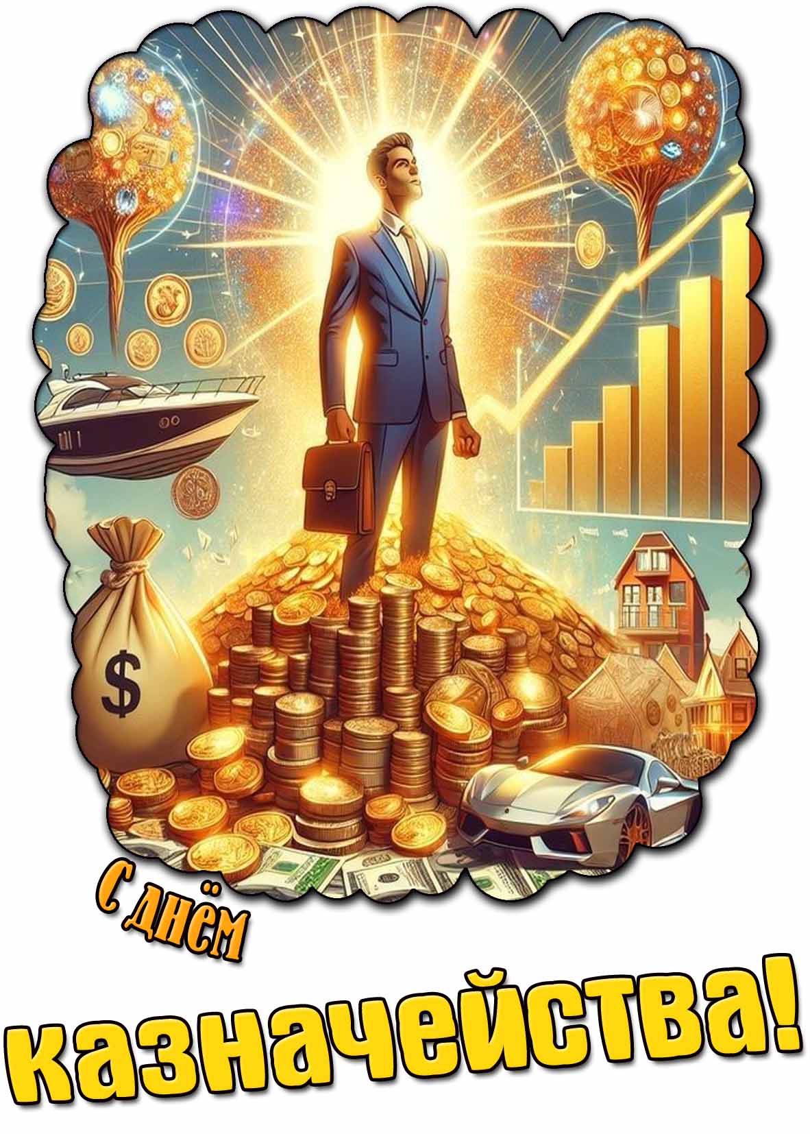 Открытка с днём казначейства