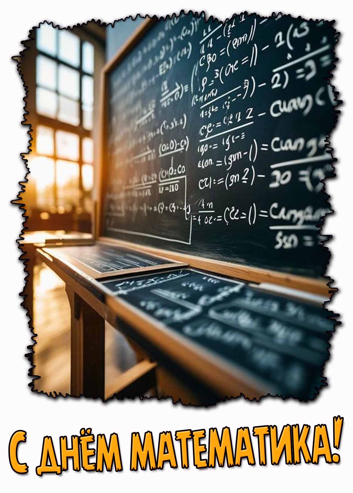 Открытка с днём математика