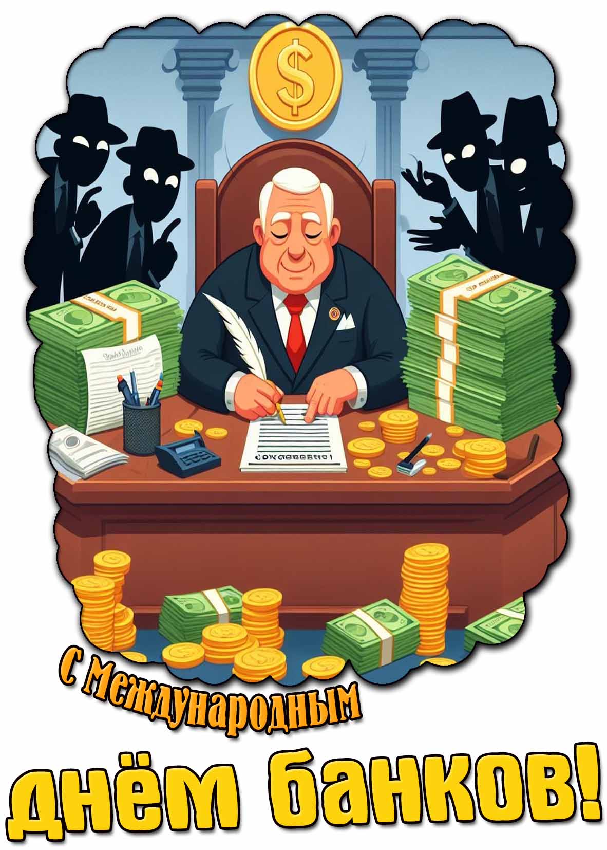 Прикольная картинка с международным днём банков
