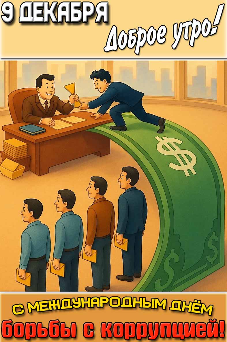 Картинка "9 декабря доброе утро! С Международным днём борьбы с коррупцией!"