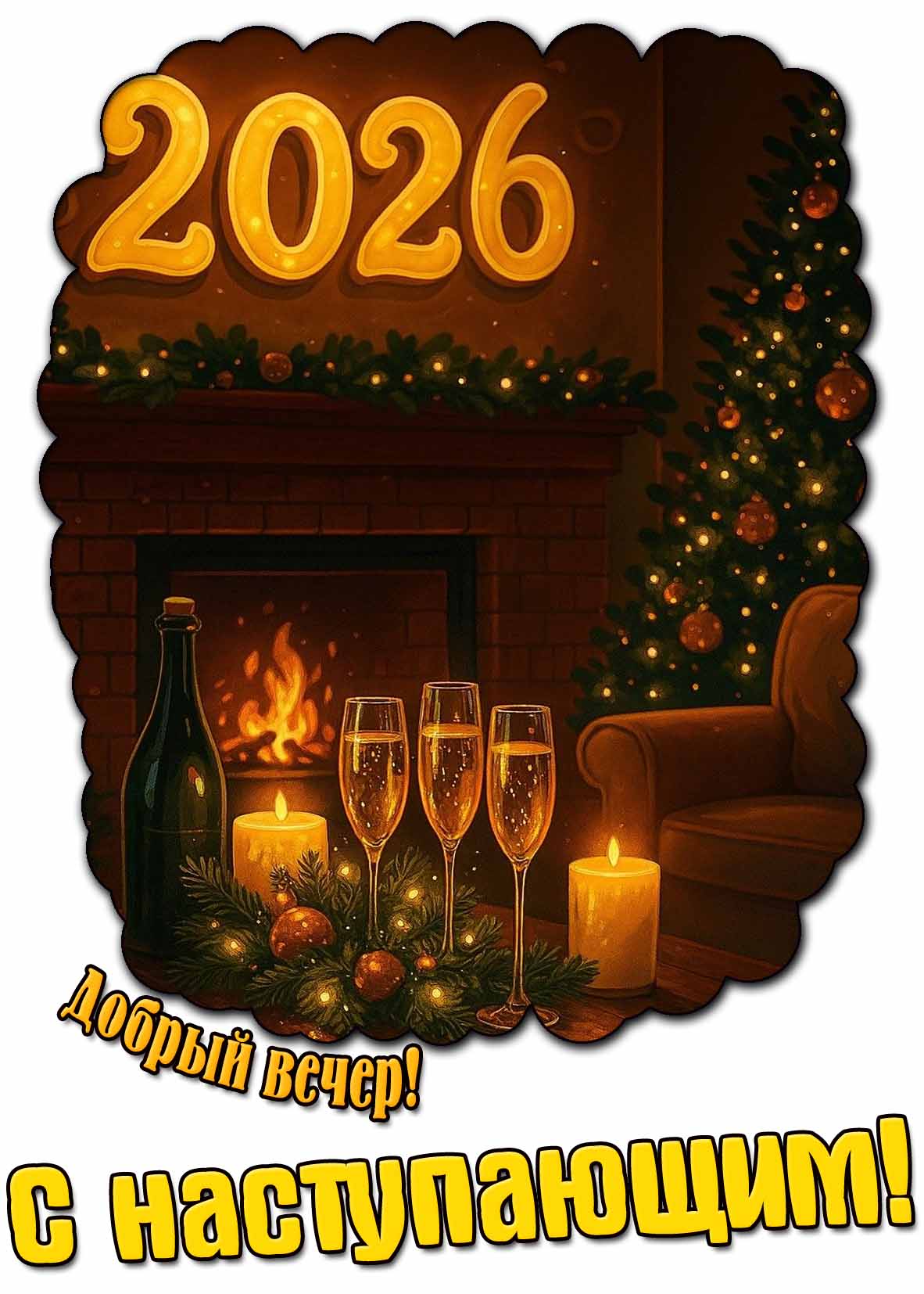 Картинка "Добрый вечер! С наступающим 2026!"