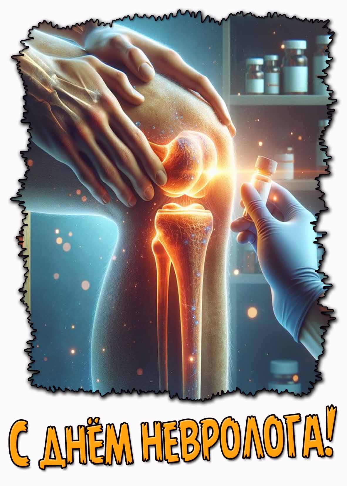 Красивая открытка с днём невролога