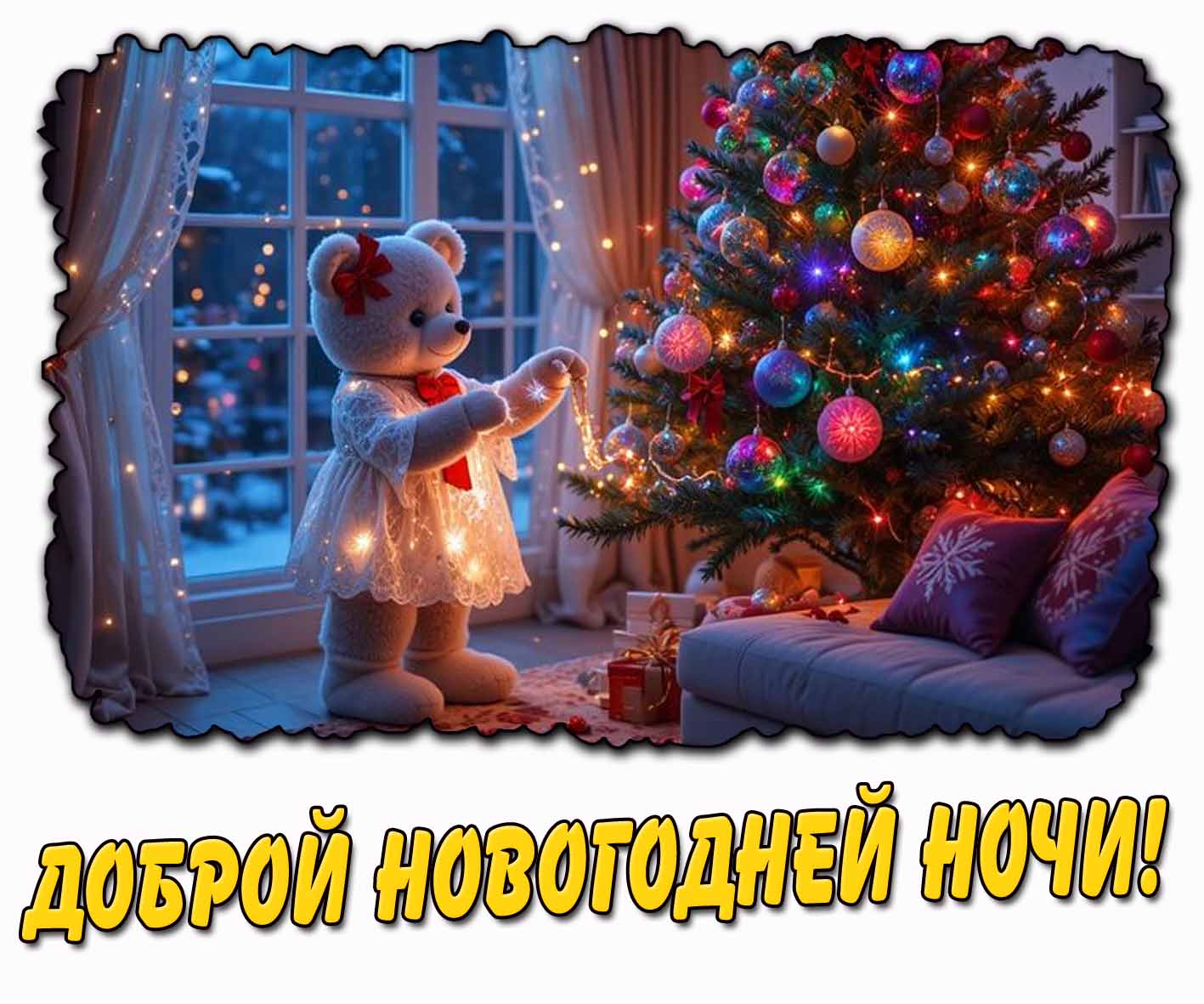 Картинка доброй новогодней ночи
