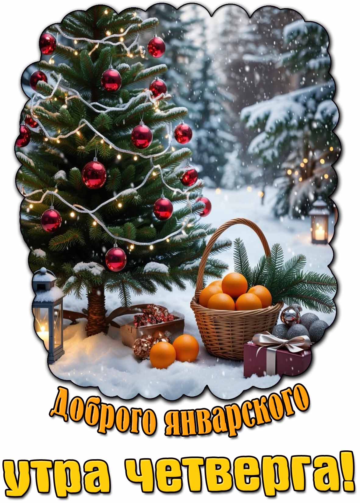 Картинка доброго январского утра четверга