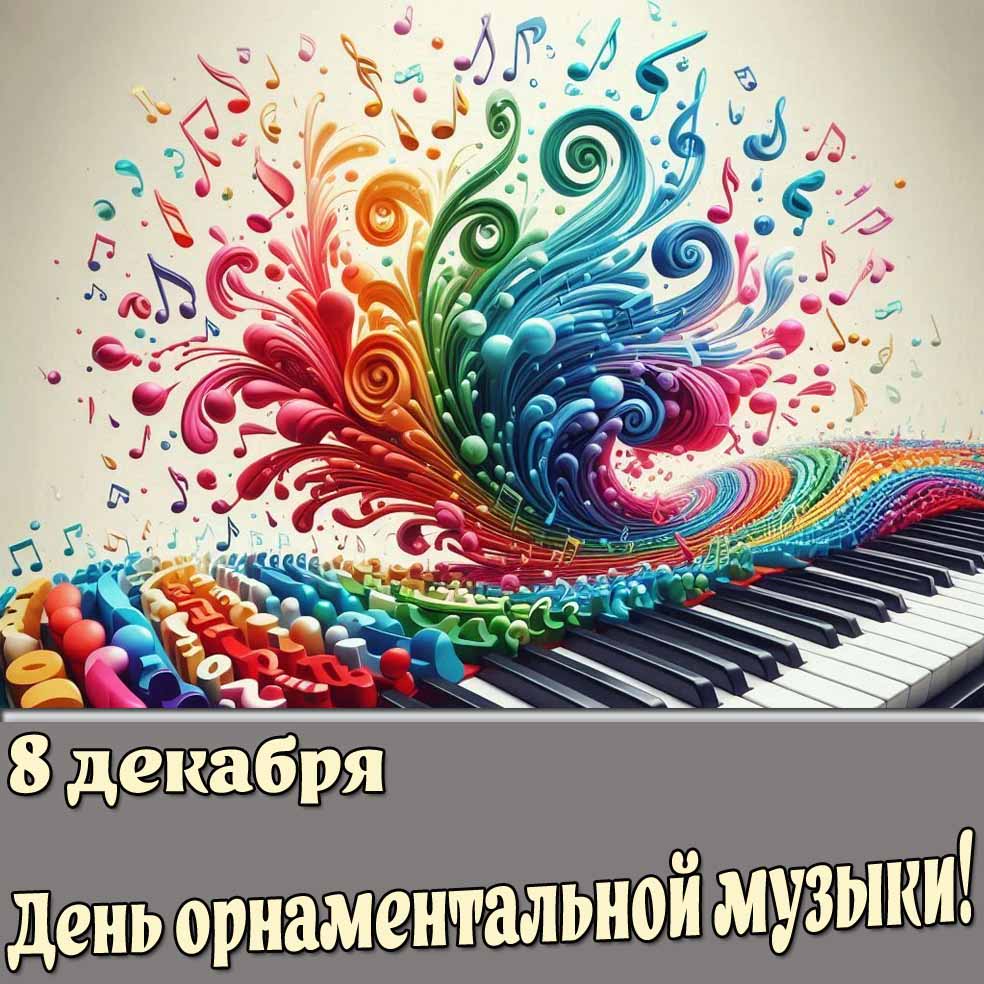 Открытка 8 декабря - день орнаментальной музыки!