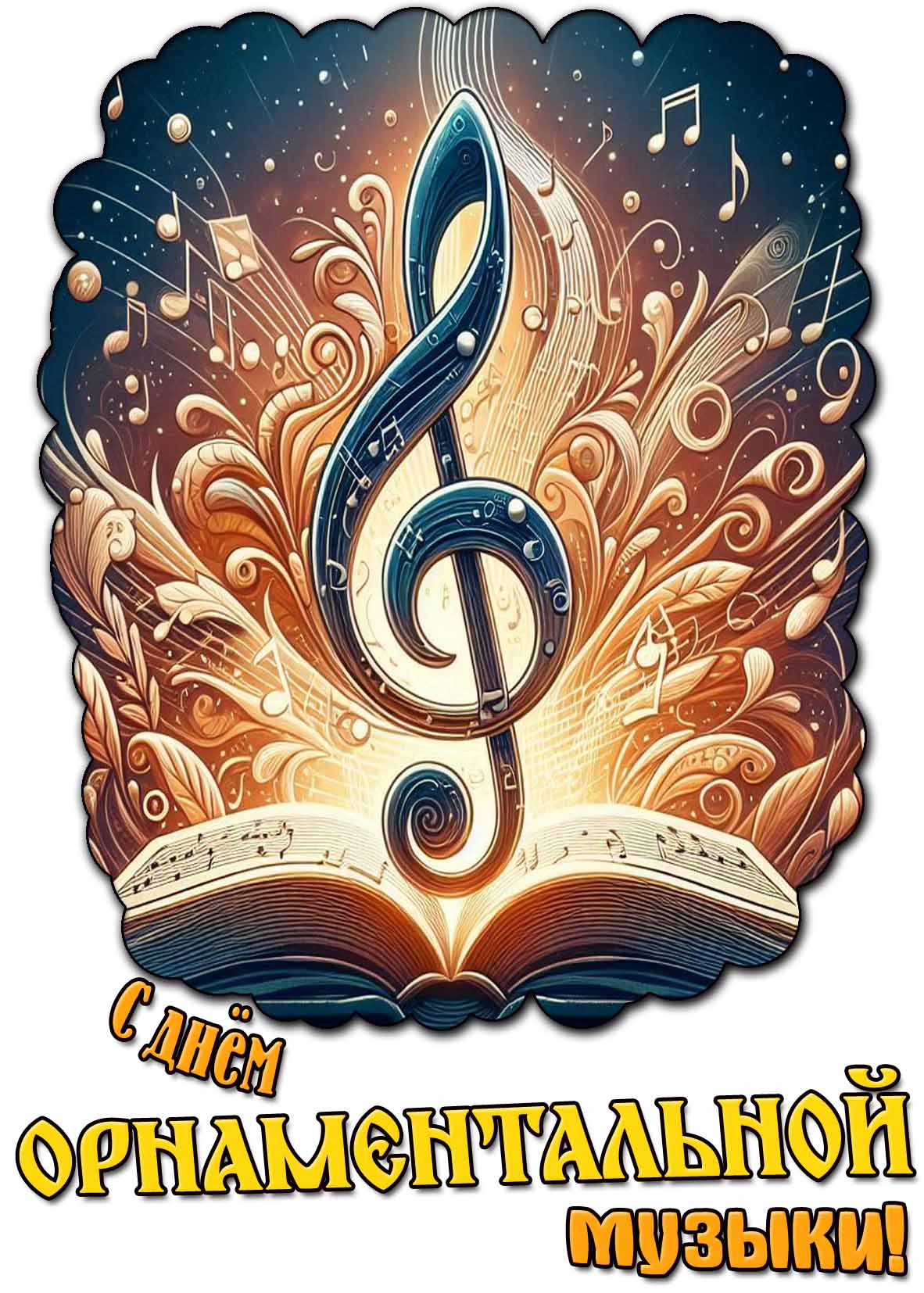 С днём орнаментальной музыки! - креативная картинка