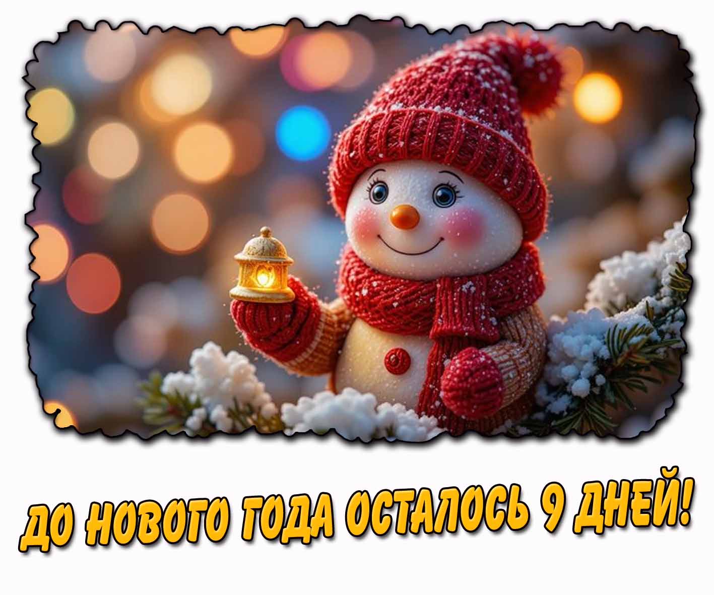 Открытка до нового года осталось 9 дней
