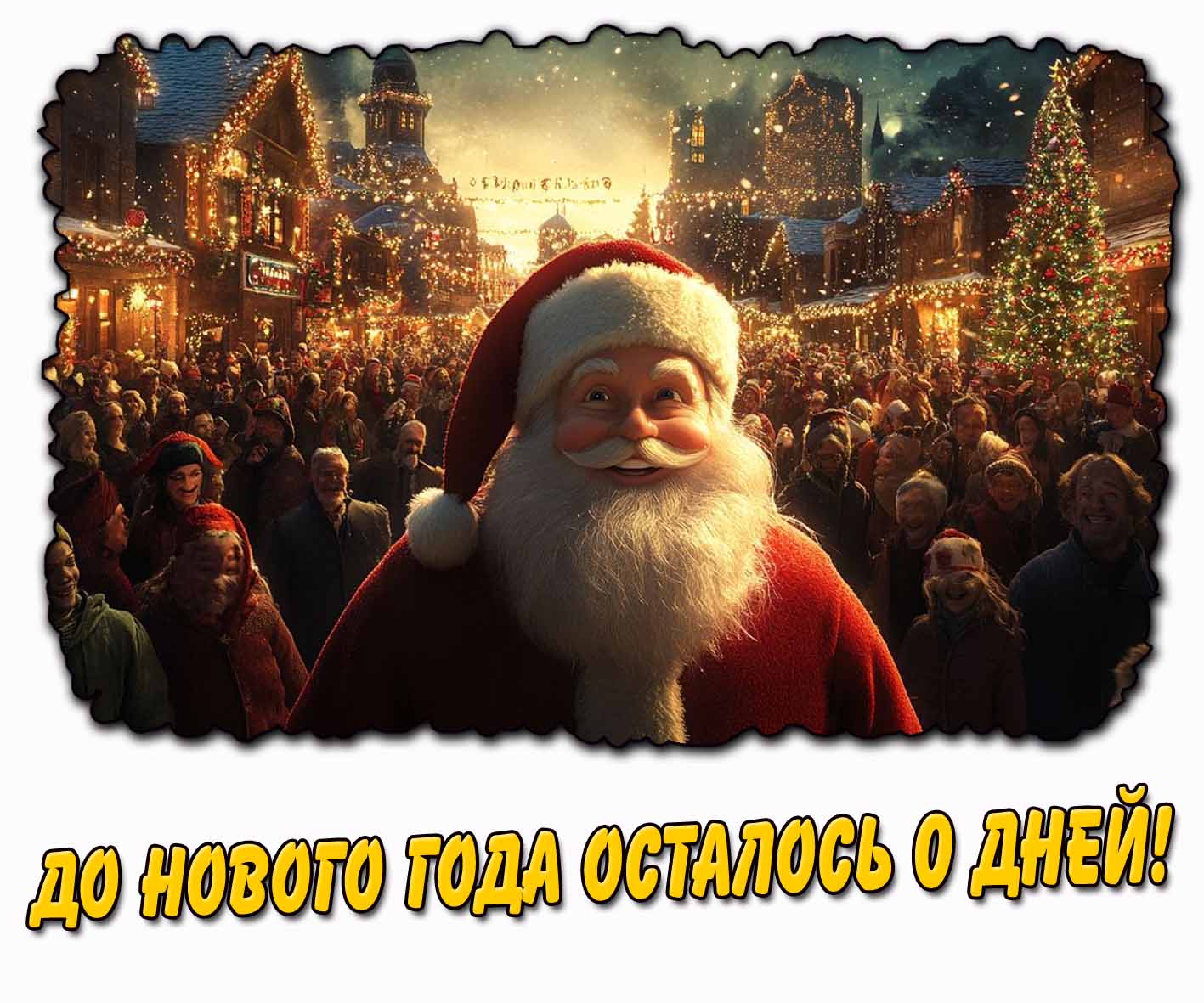 Открытка до нового года осталось 0 дней