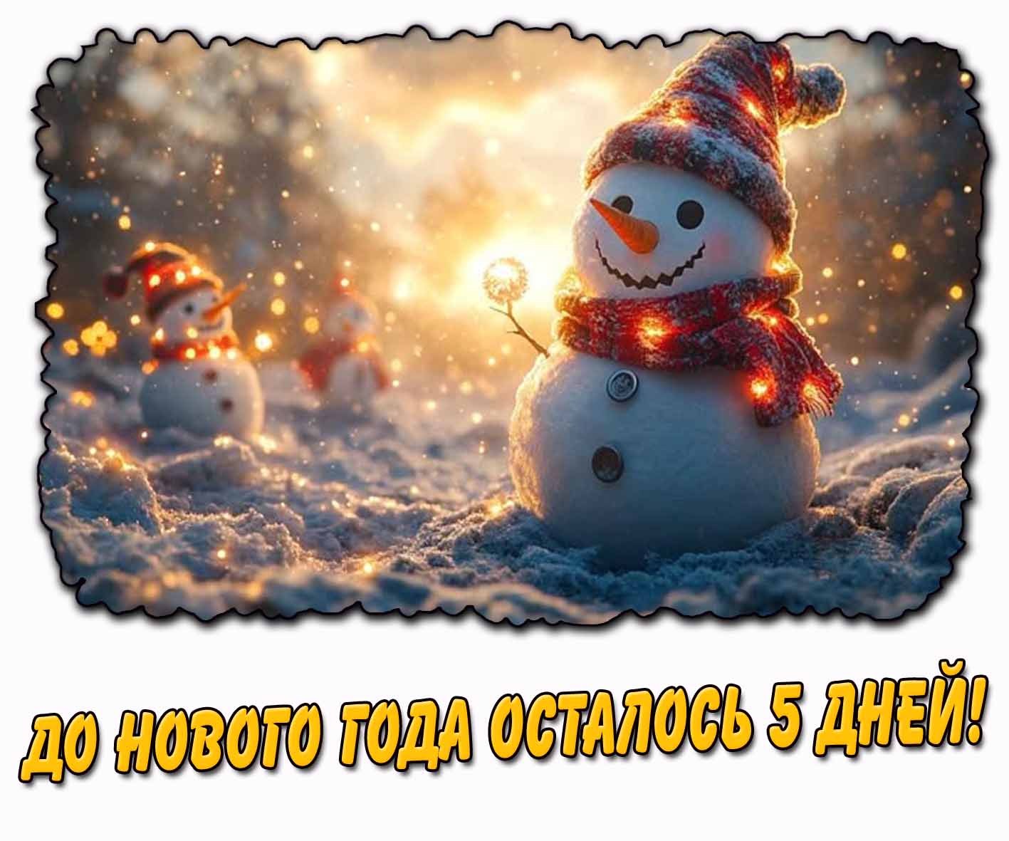 Открытка до нового года осталось 5 дней