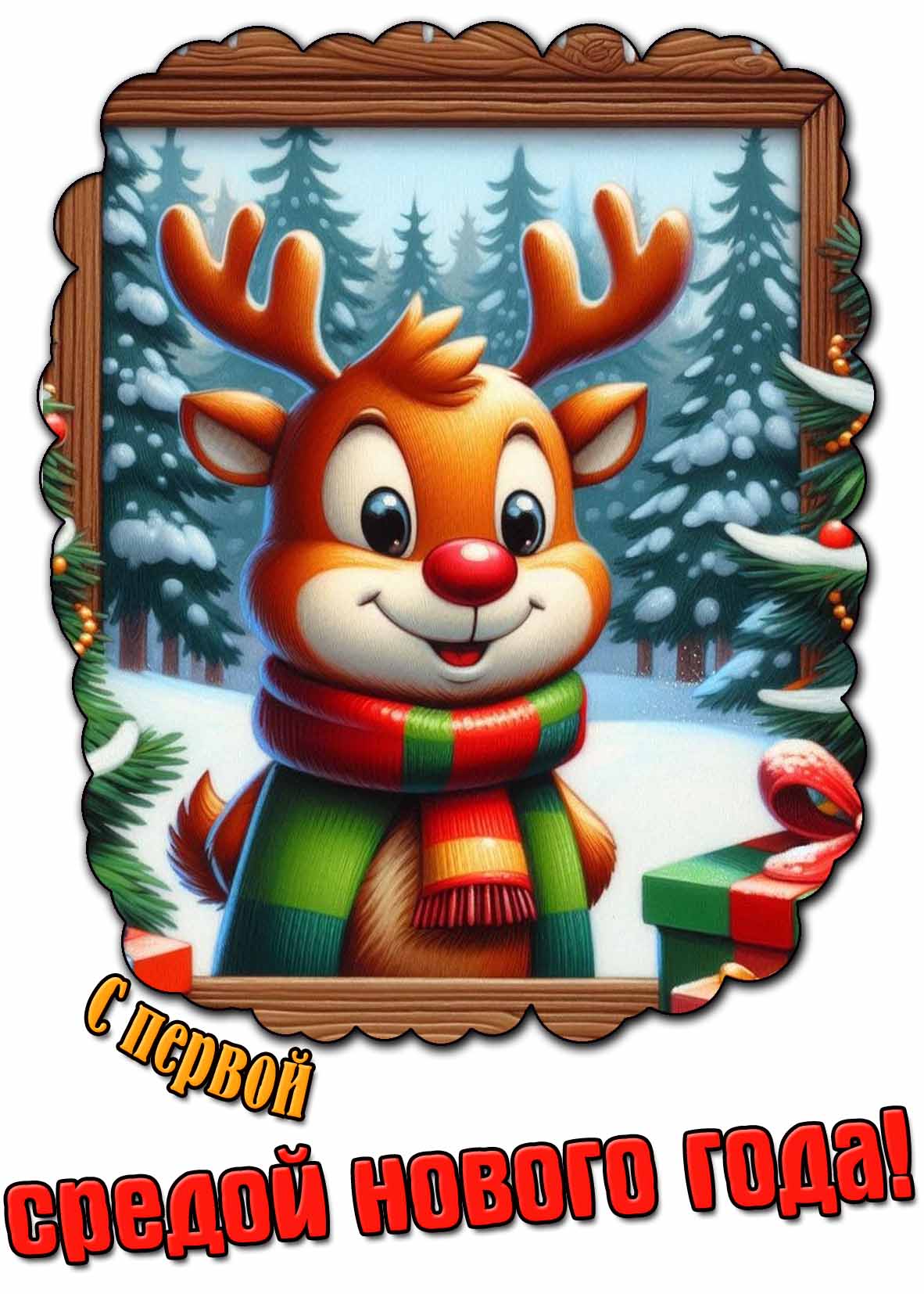 Открытка с первой средой нового года