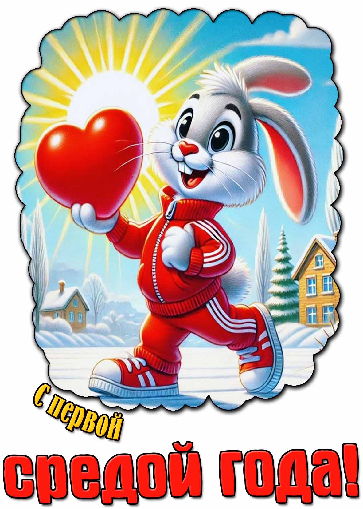 Открытка с первой средой года