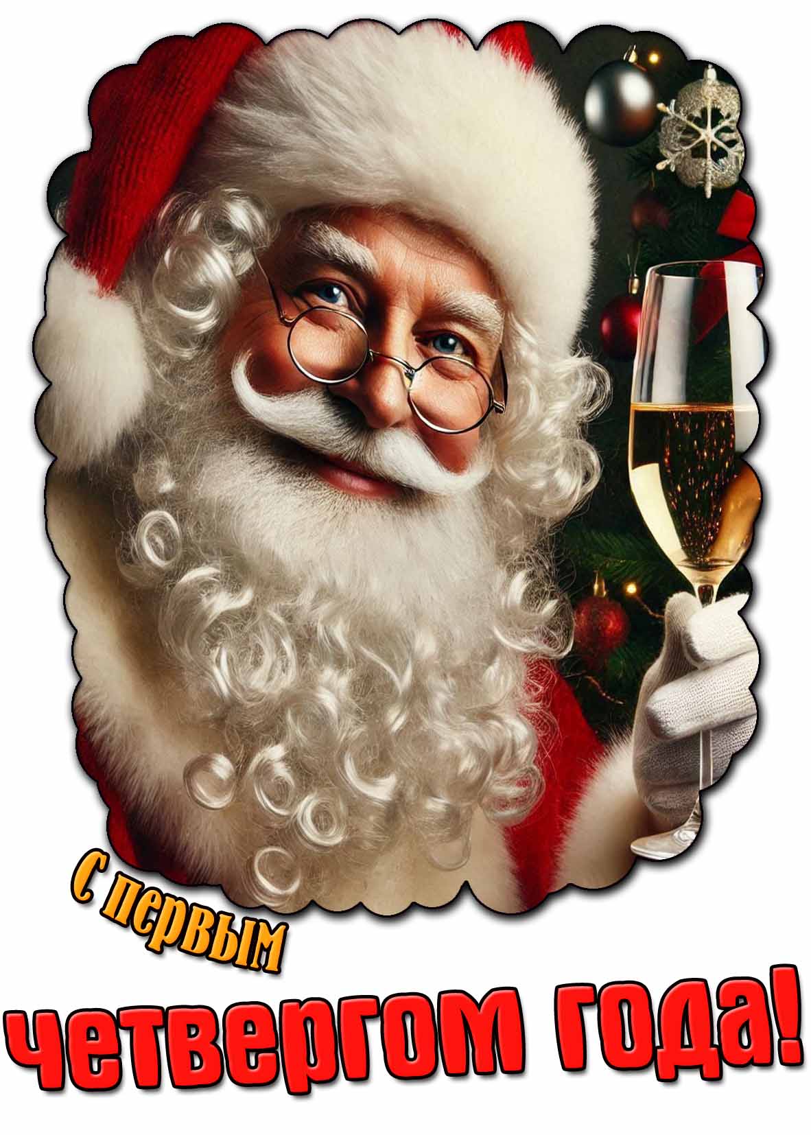 Открытка с первым четвергом года