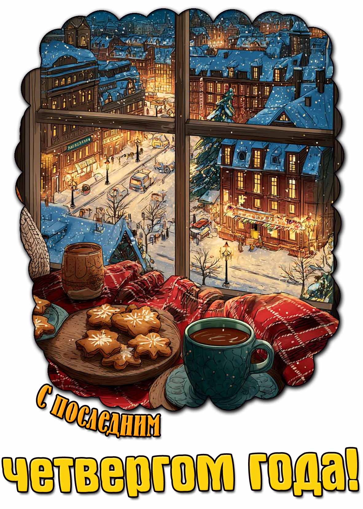 Открытка с последним четвергом года