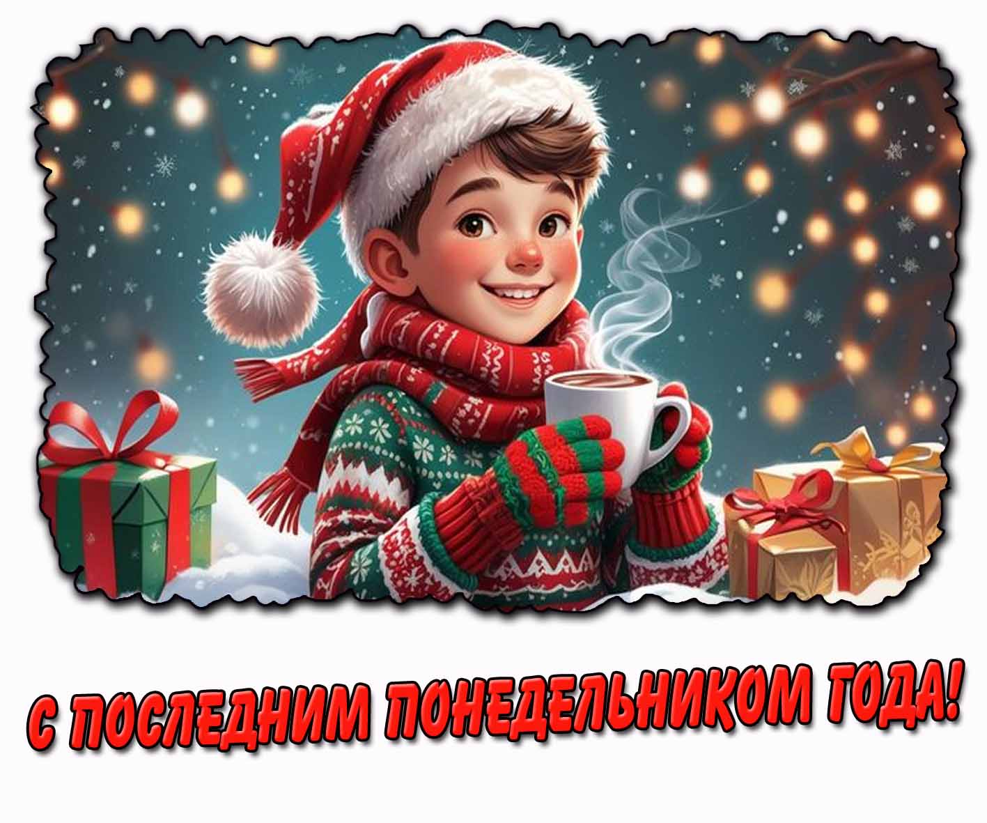 С последним понедельником года! - прикольная картинка