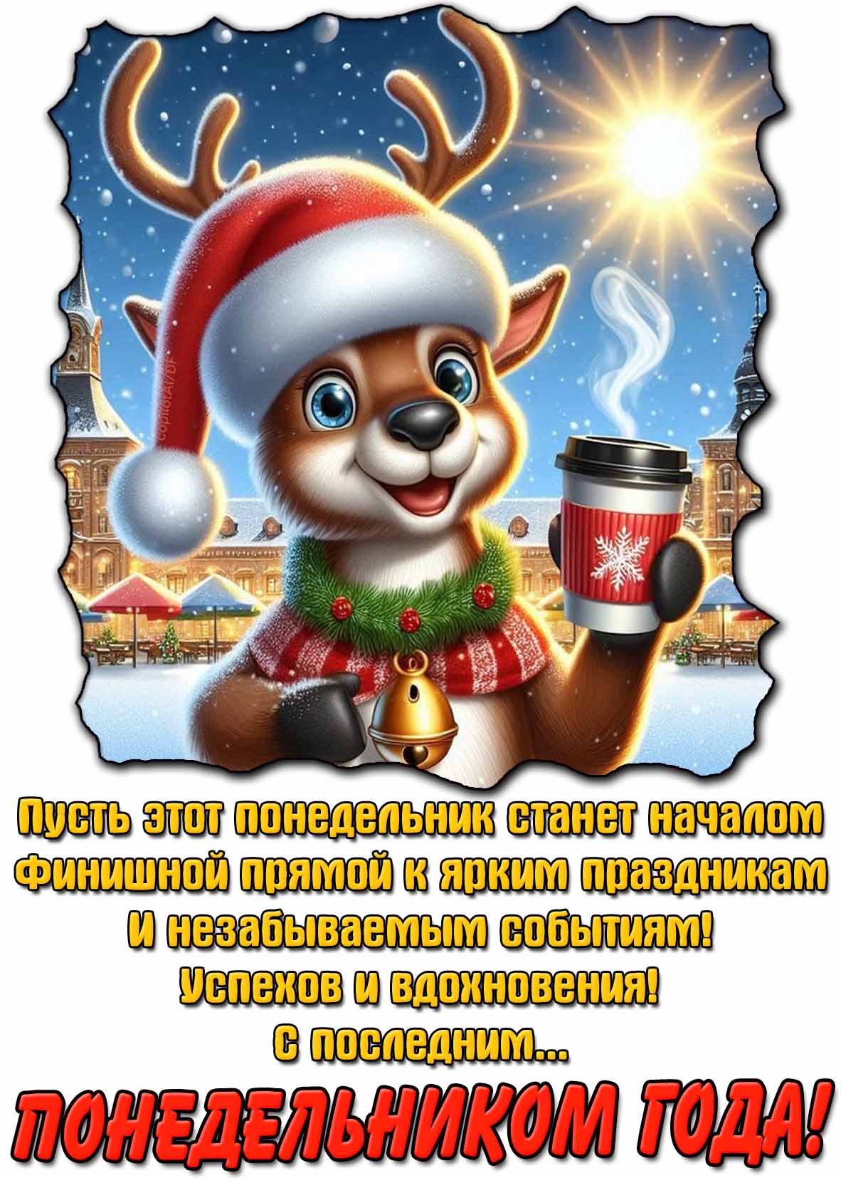 Картинка - поздравление с последним понедельником года