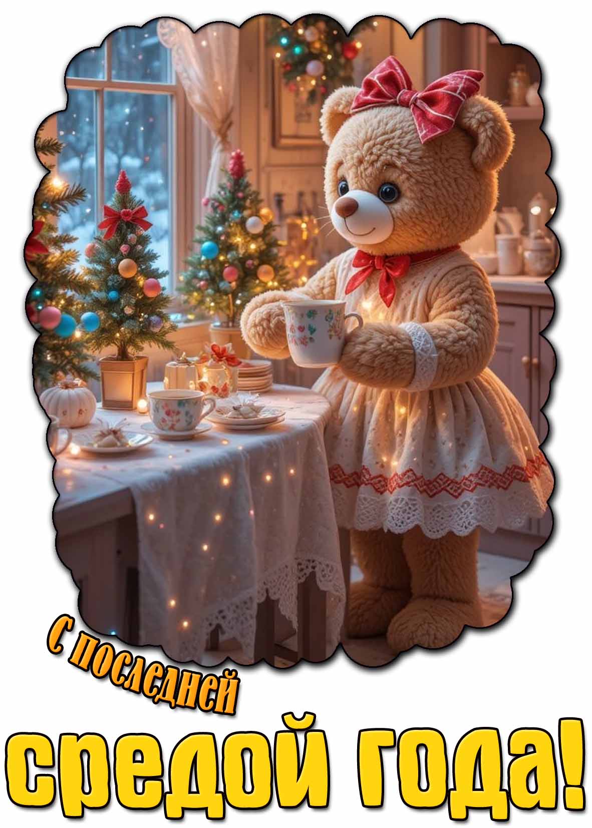 Красивая открытка с последней средой года