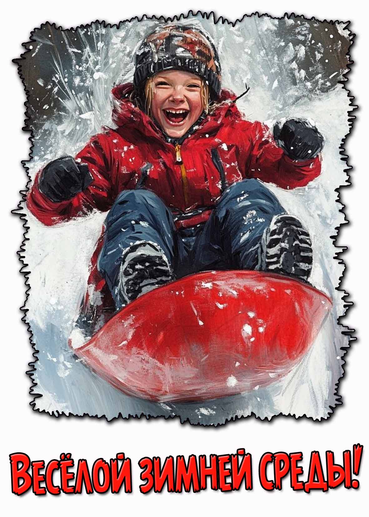 Картинка весёлой зимней среды