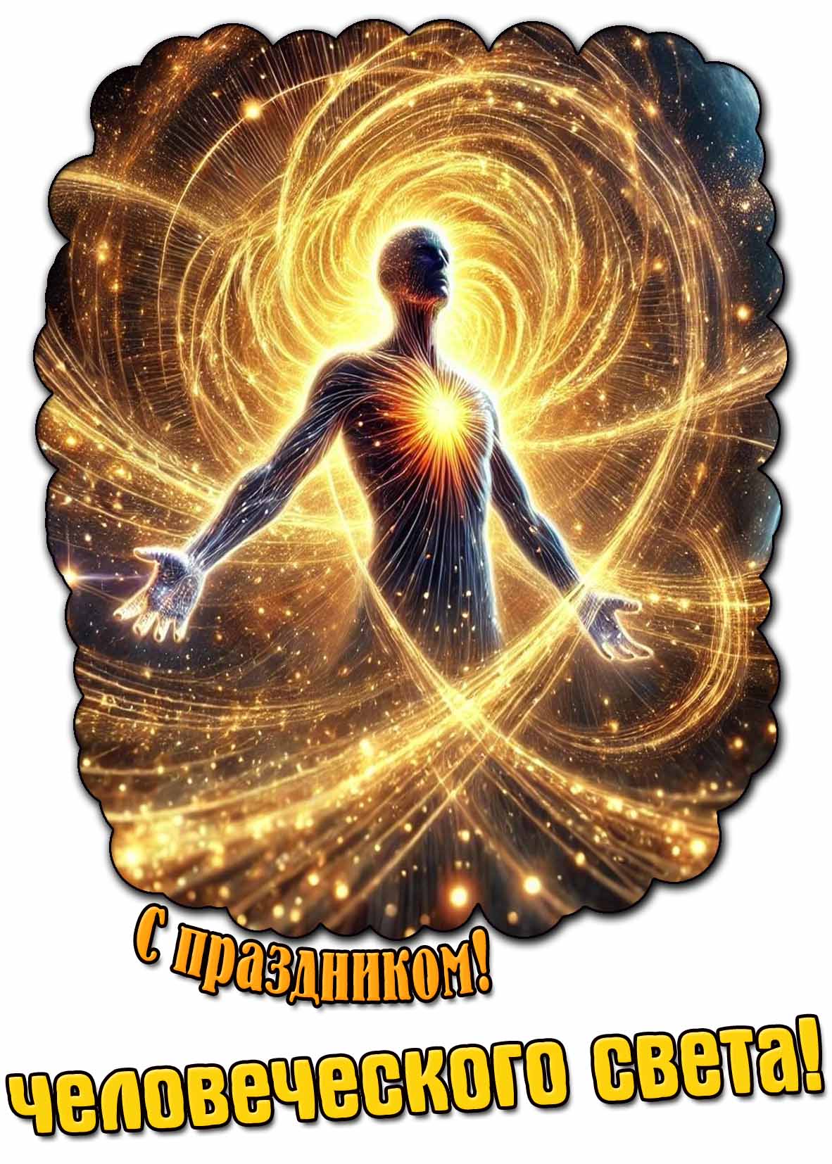 Картинка "С праздником! Человеческого света!"