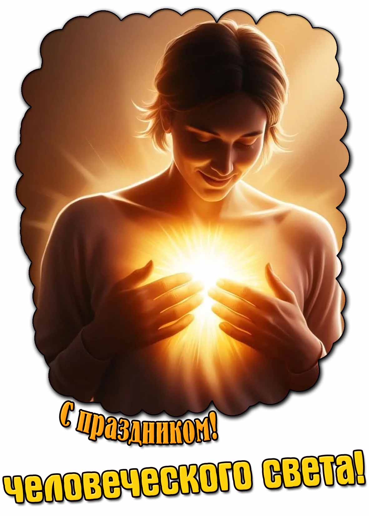 С праздником человеческого света! - открытка для женщины