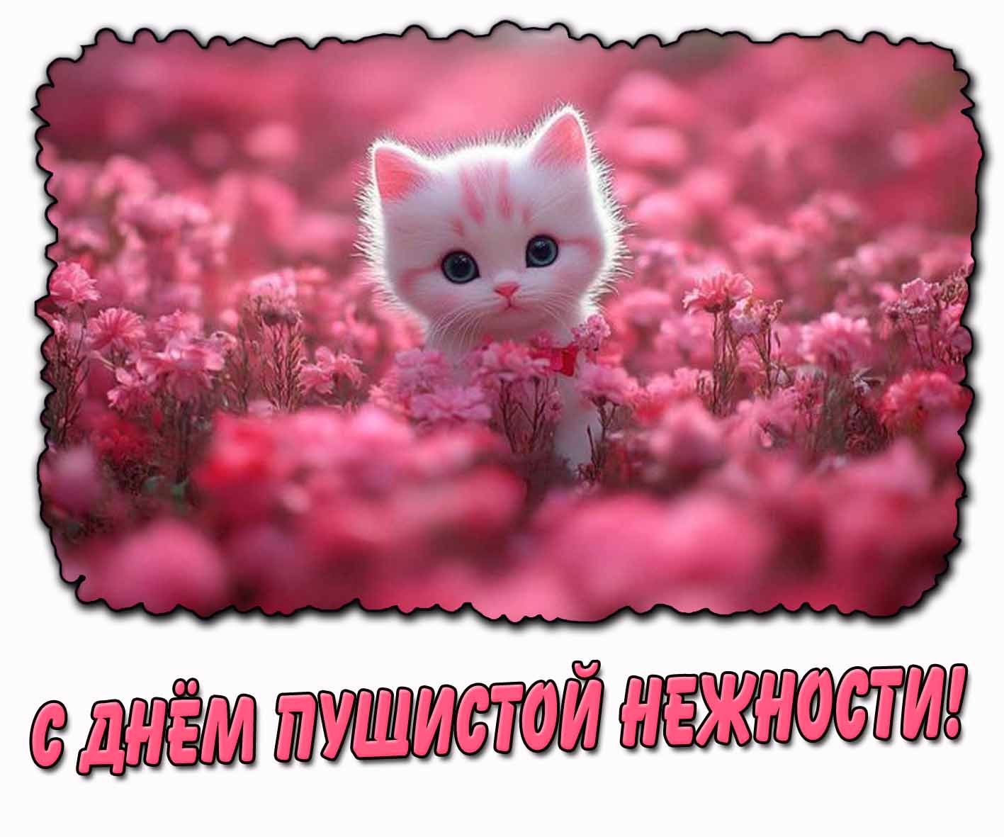 Картинка на день пушистых нежности с котиком