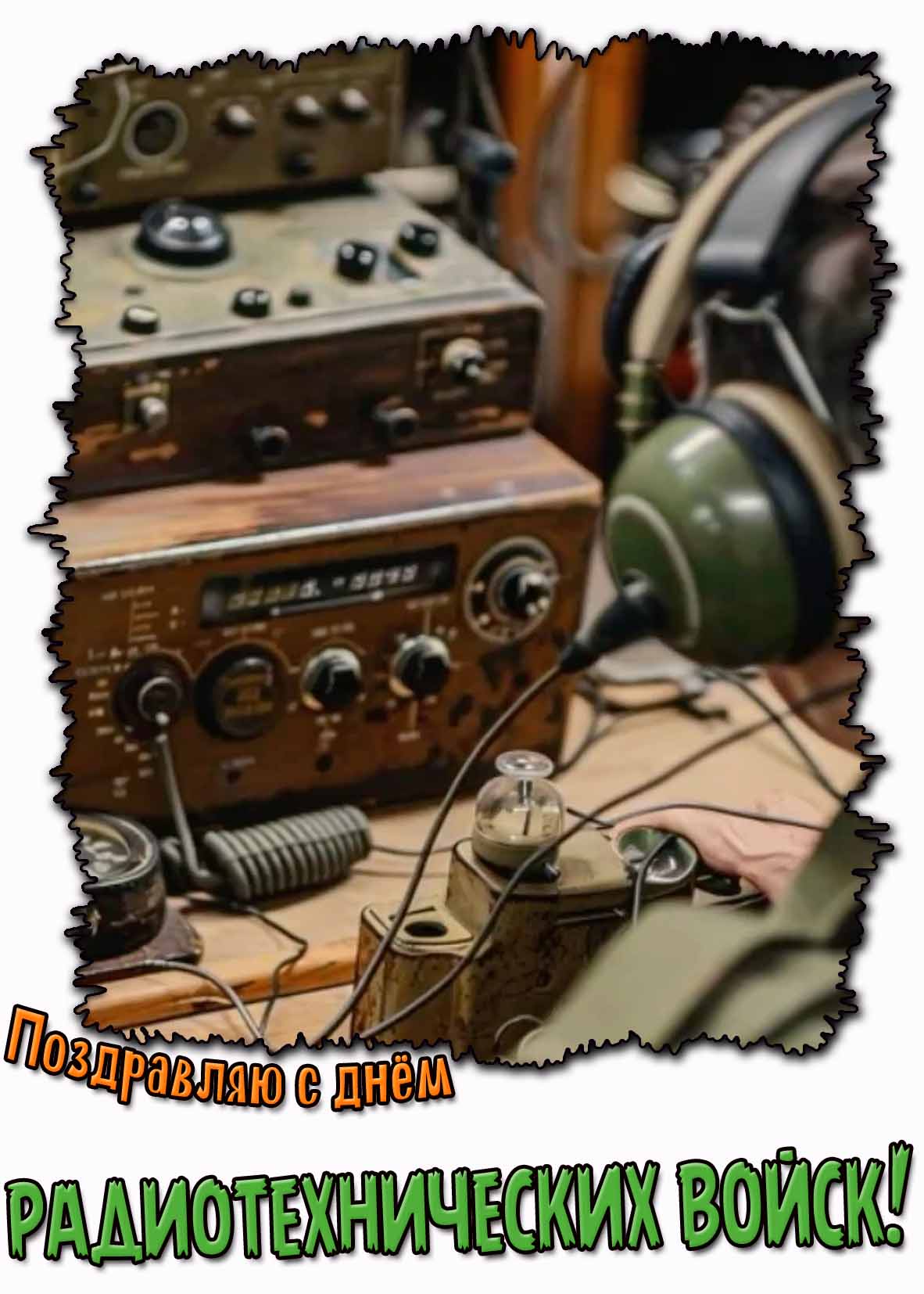 Поздравляю с днём радиотехнических войск! - открытка