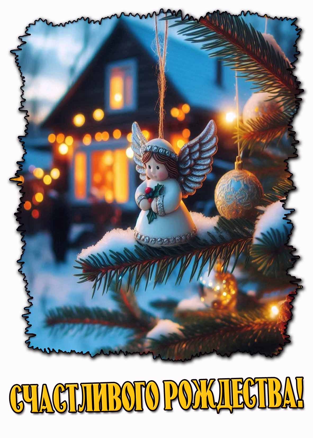 Открытка счастливого Рождества