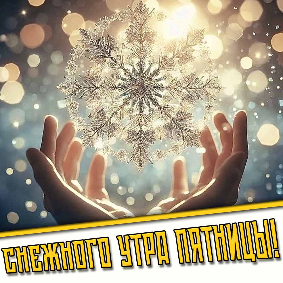 Снежного утра пятницы! — картинка со снежинкой