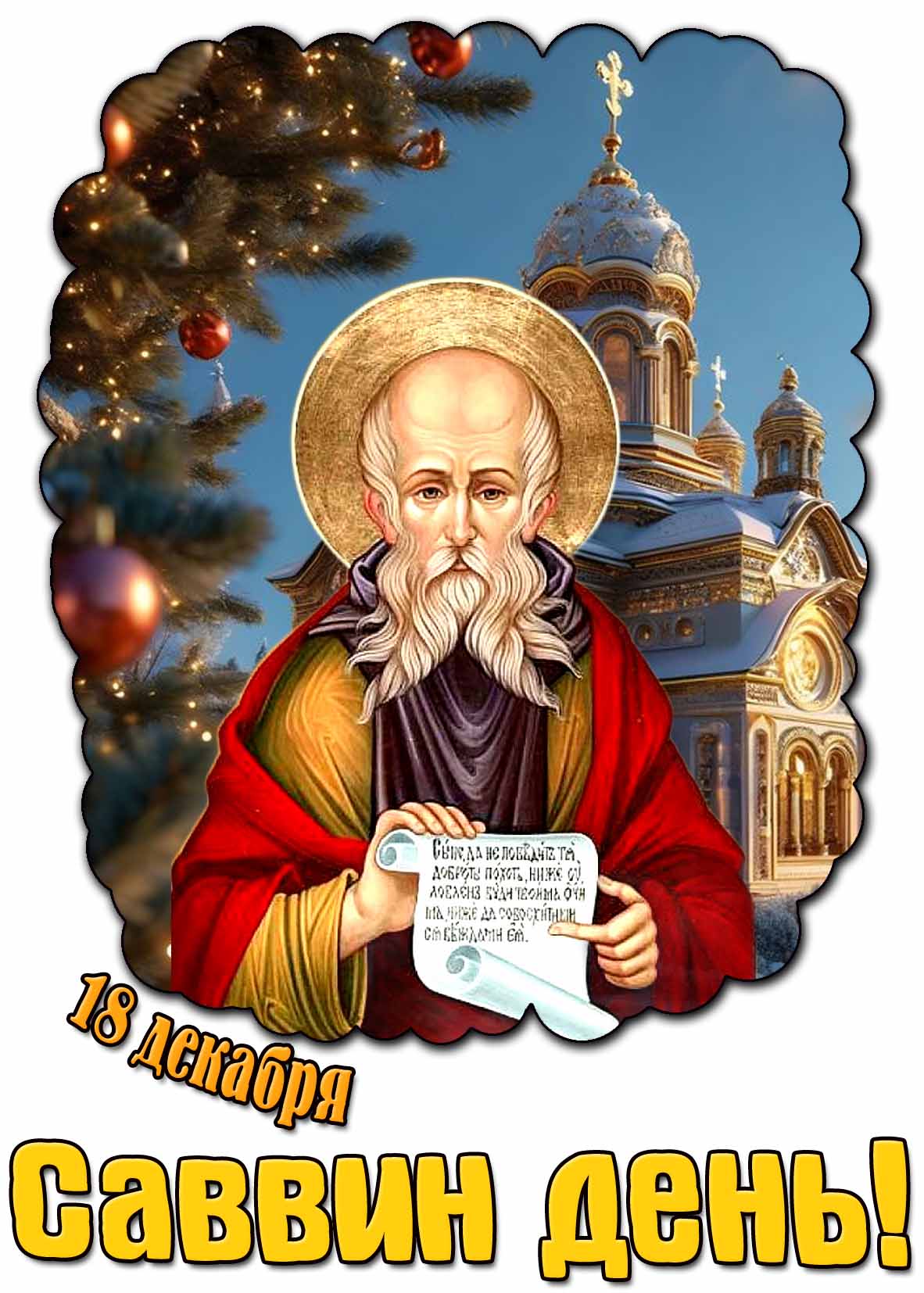 Красивая зимняя картинка на Саввин день