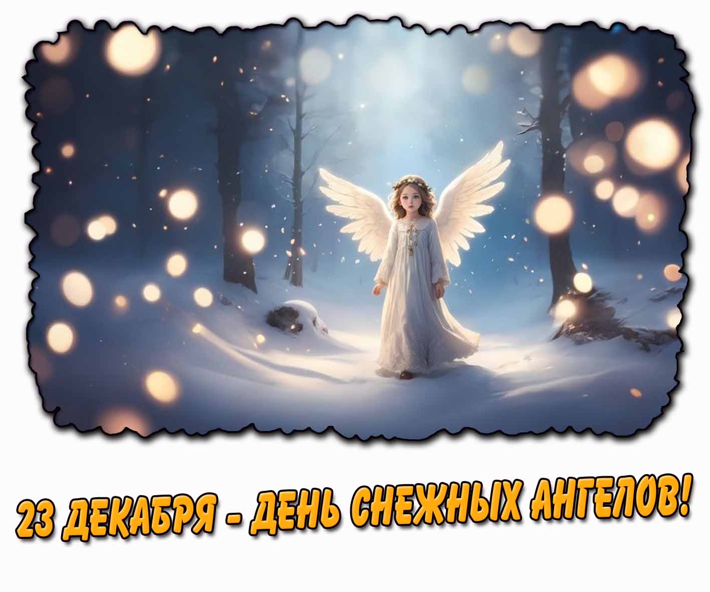 Красивая картинка 23 декабря - день снежных ангелов!