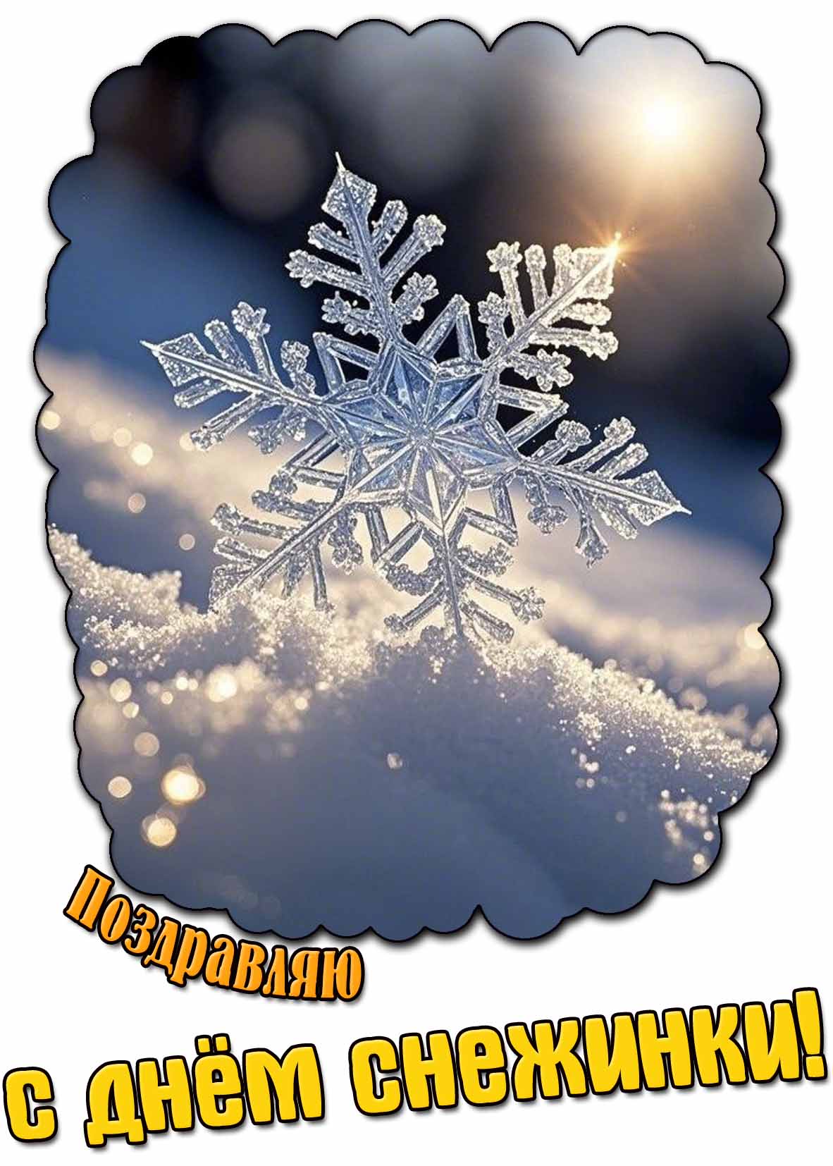 Поздравляю с днём снежинки! - картинка