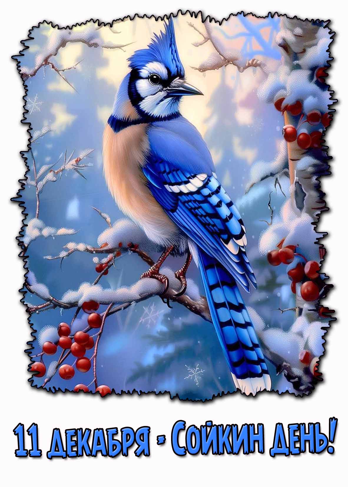 Открытка 11 декабря - Сойкин день!