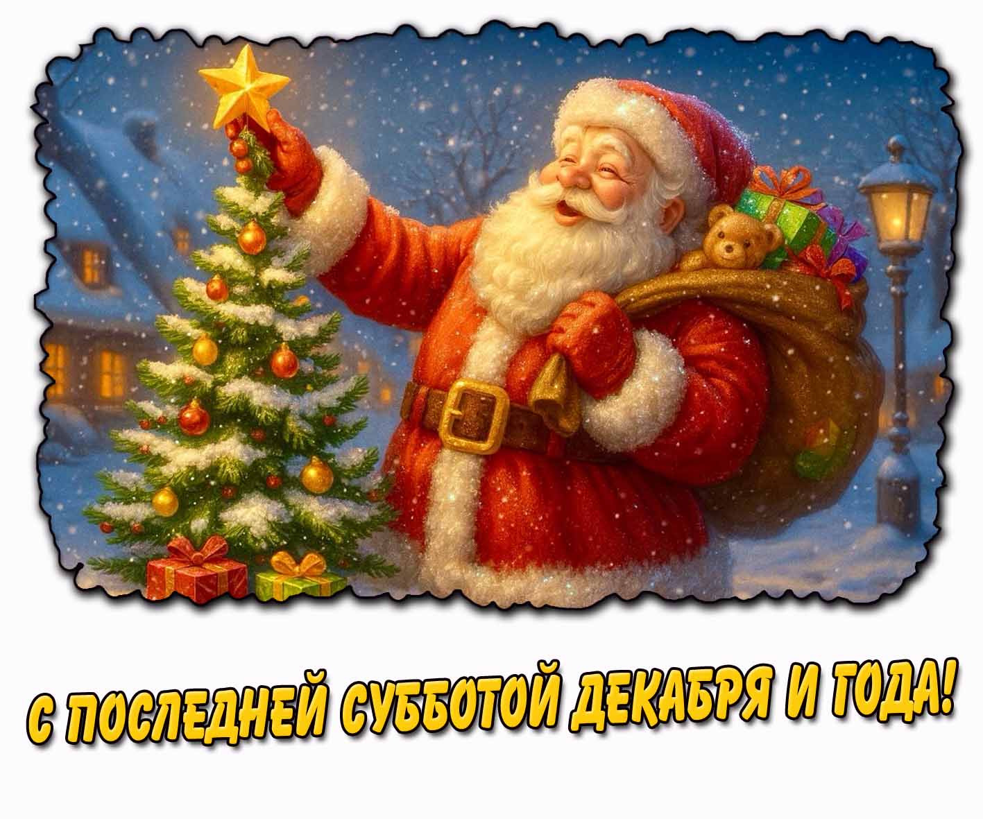 Картинка с последней субботой декабря и года