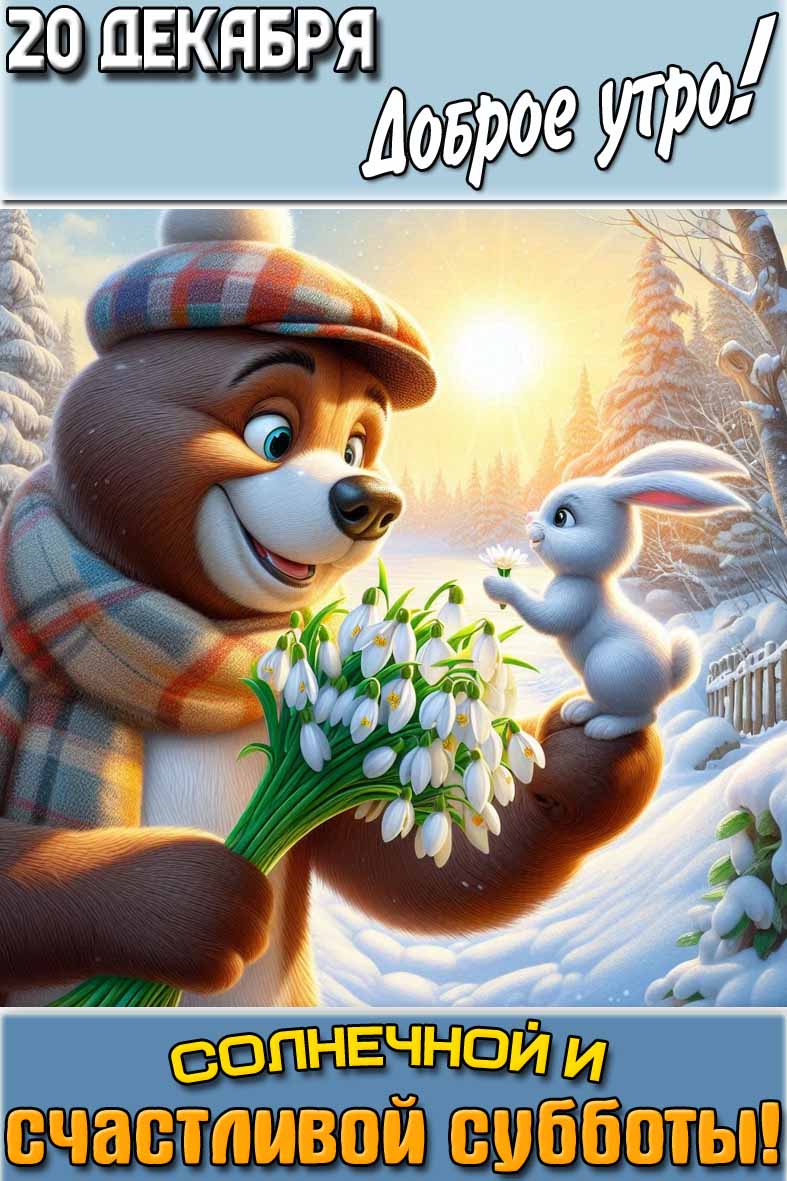 Картинка "20 декабря доброе утро! Солнечной и счастливой субботы!"
