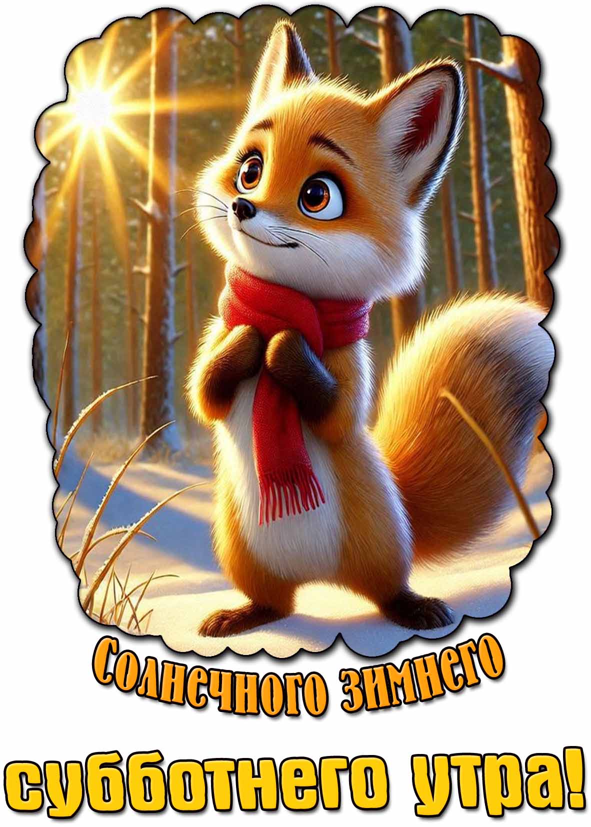 Картинка солнечного зимнего субботнего утра