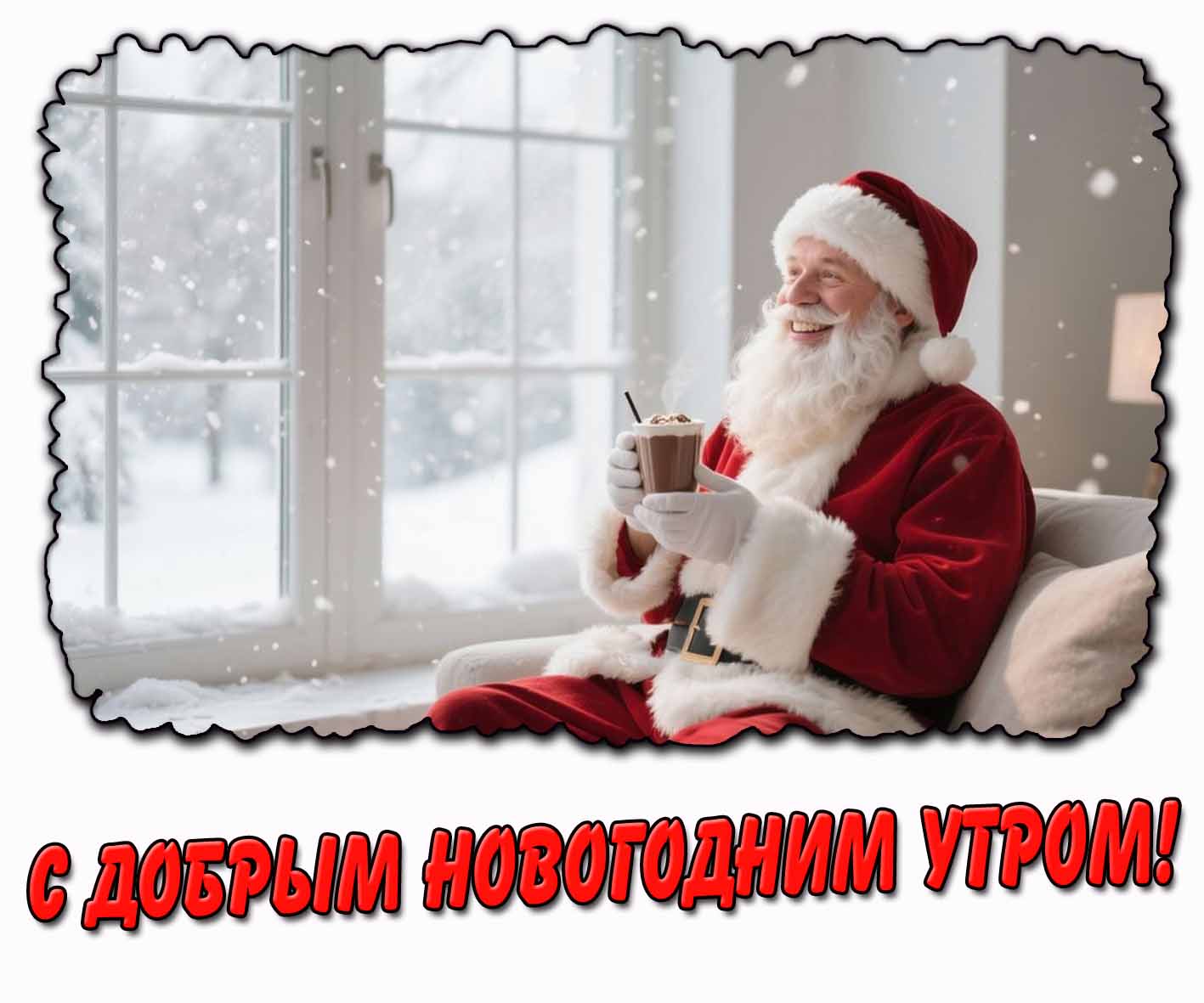 Открытка с добрым новогодним утром