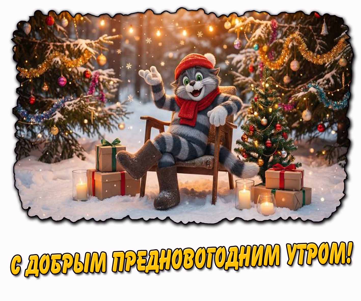 Прикольная картинка с добрым предновогодним утром