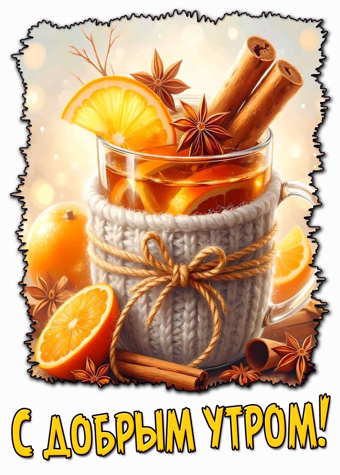 С добрым утром! - красивая картинка с чаем