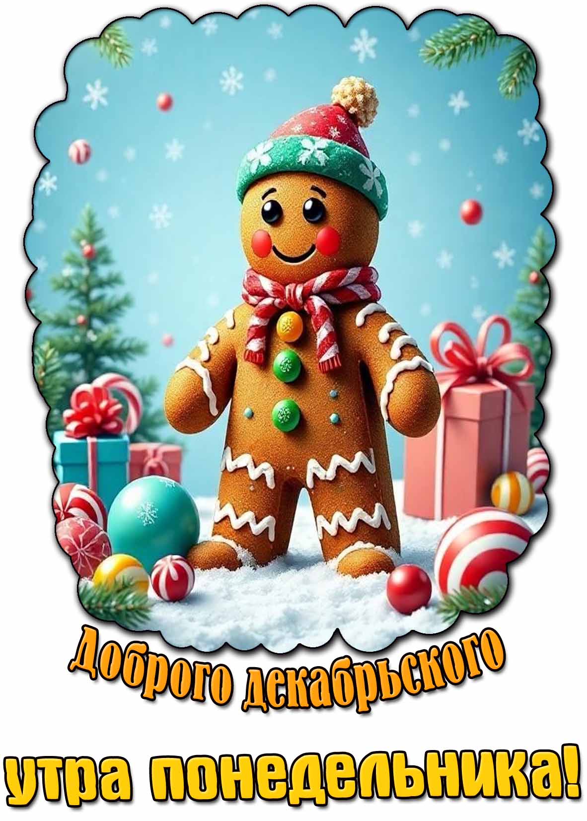 Прикольная картинка доброго декабрьского утра понедельника