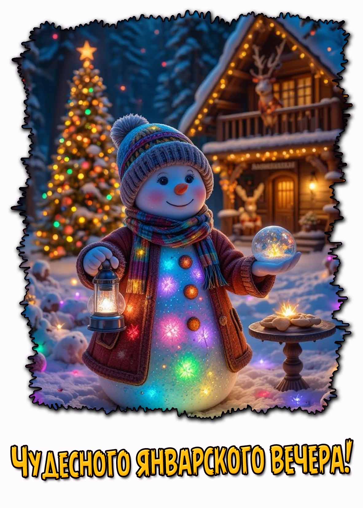Красивая картинка чудесного январского вечера
