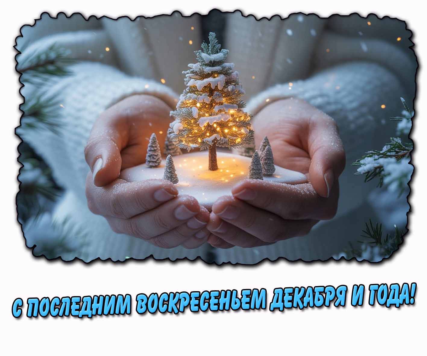 Открытка с последним воскресеньем декабря и года