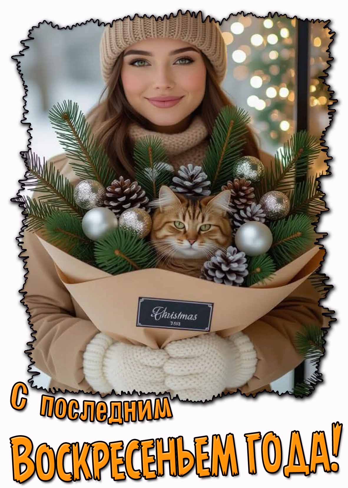 Красивая открытка на последнее воскресенье года