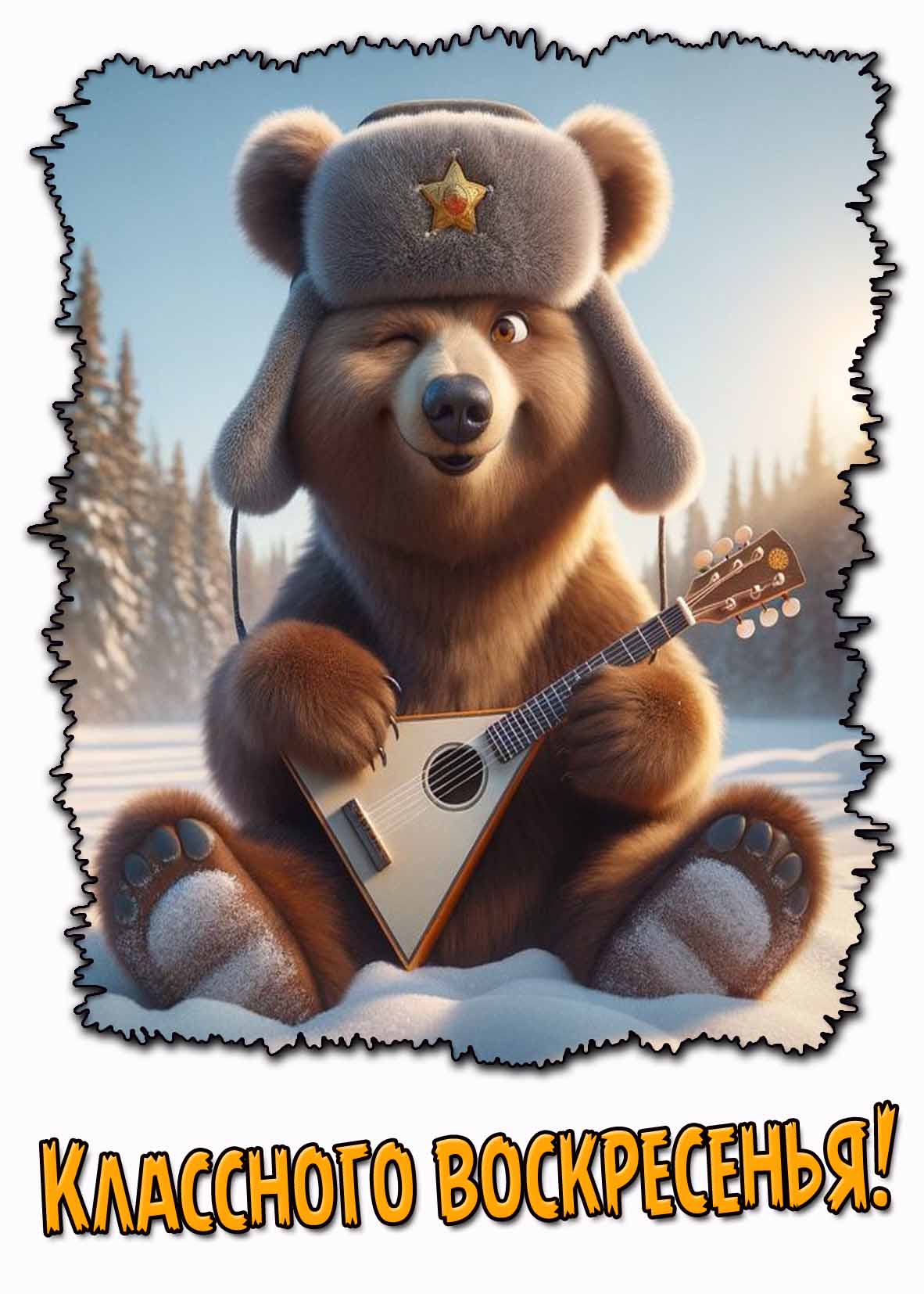 Смешная зимняя картинка классного воскресенья