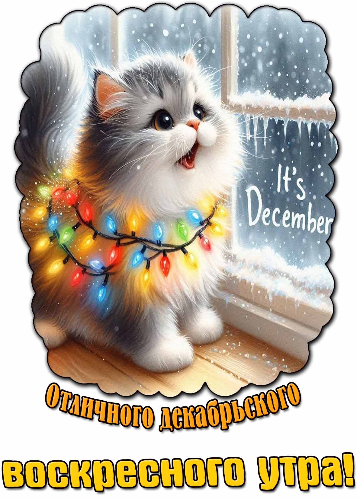 Открытка отличного декабрьского воскресного утра