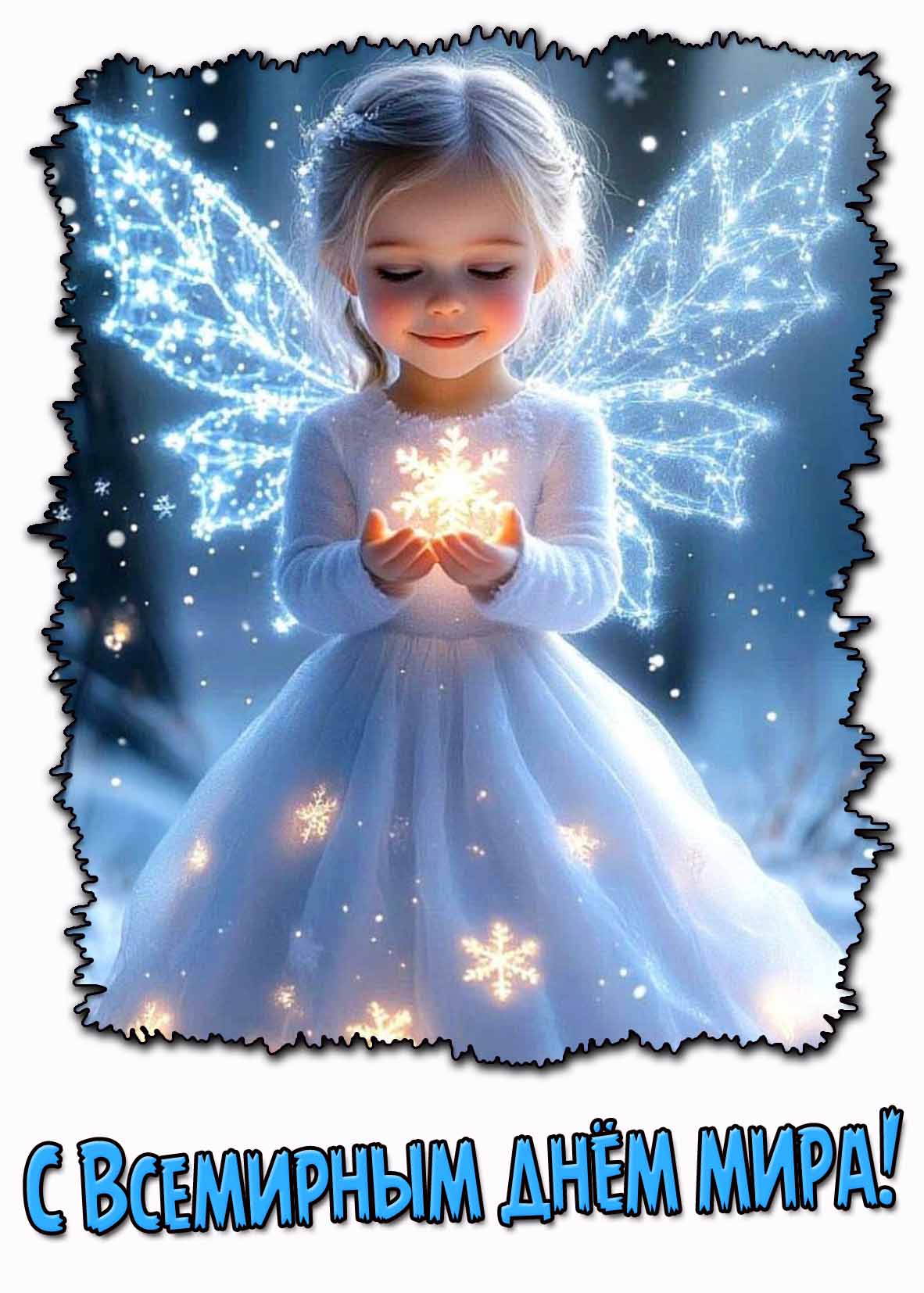 Красивая открытка с всемирным днём мира